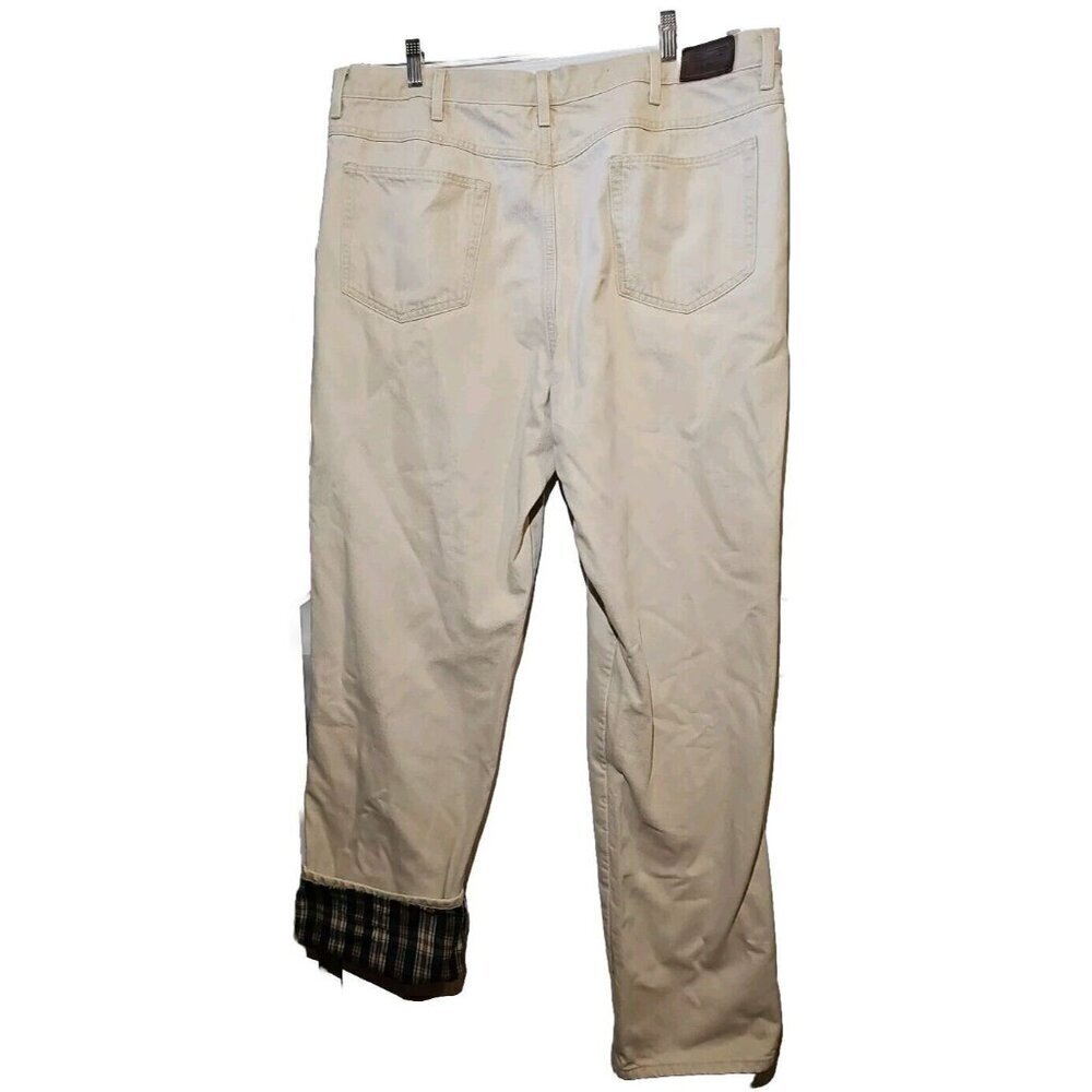 L L Bean Lined Classic fit Tan Jeans Big And Tall 42×36